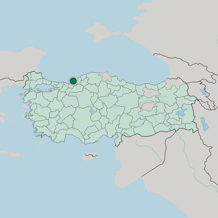 Map showing Ereğli — In Turkey