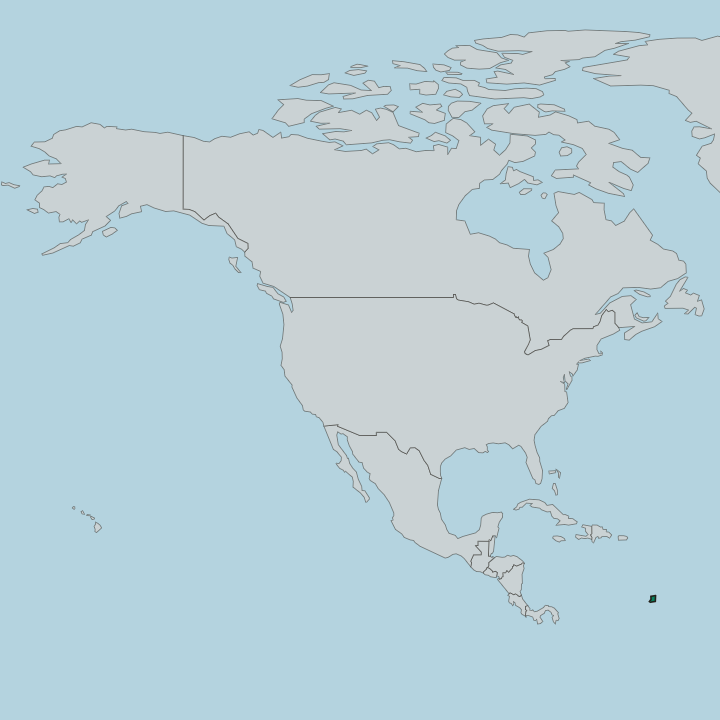 Map showing Trinidad and Tobago — In North America