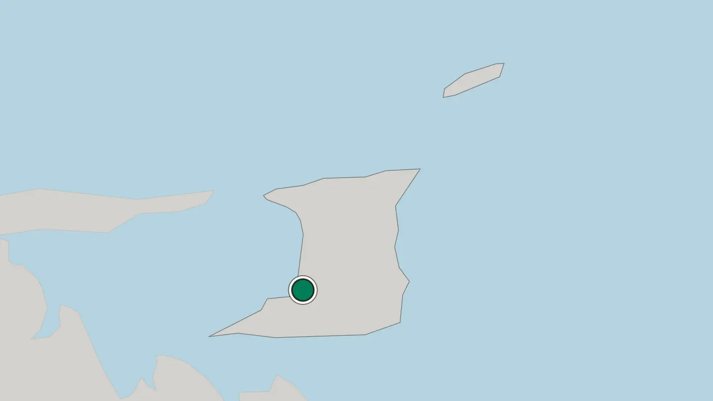 Map of San Fernando in Trinidad and Tobago