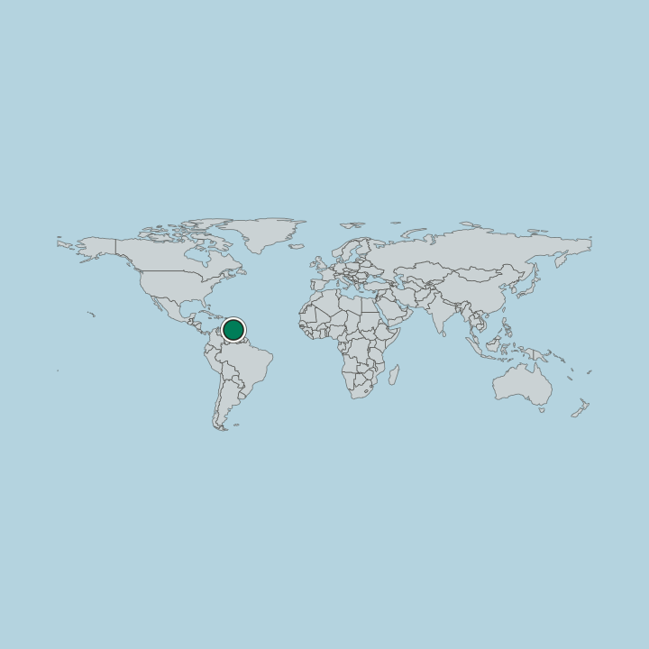 Map showing Trinidad and Tobago — Worldwide