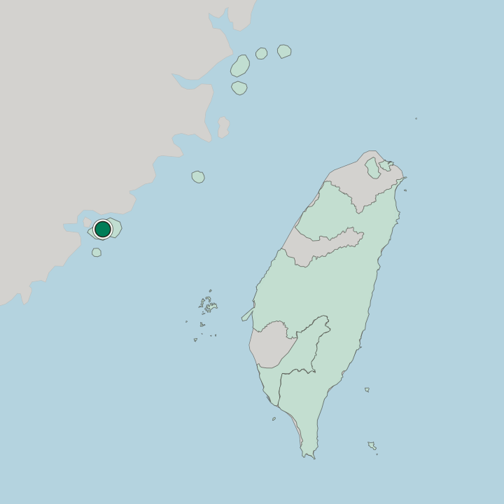 Map showing Jincheng — In Taiwan