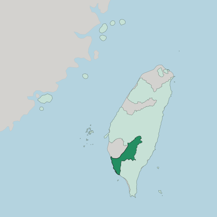 Map showing Kaohsiung — In Taiwan