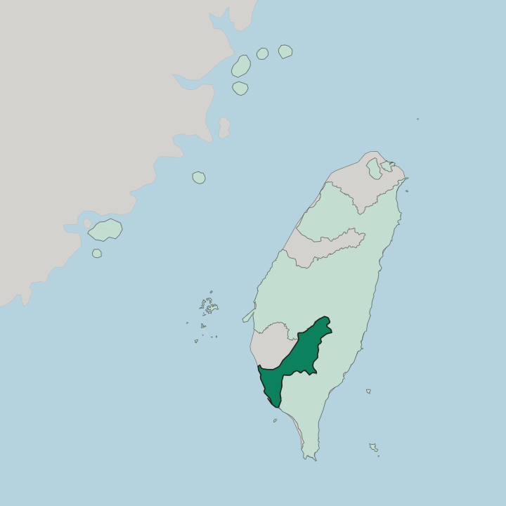 Map showing Kaohsiung — In Taiwan