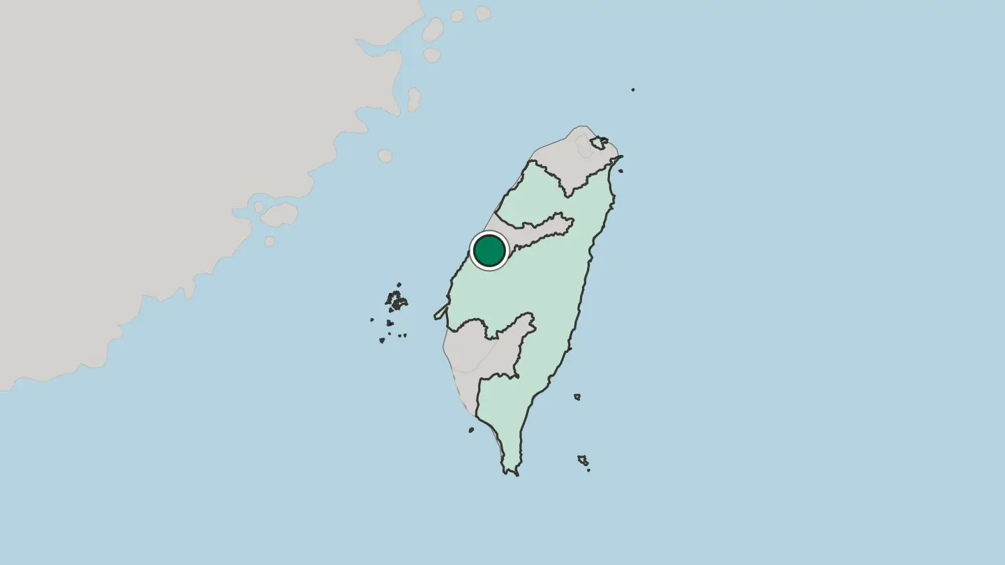 Map of Chang-hua in Taiwan