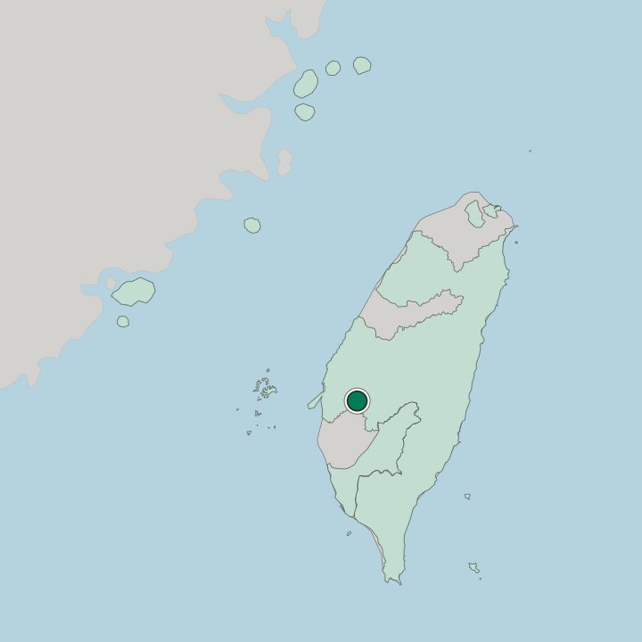 Map showing Chiayi City — In Taiwan