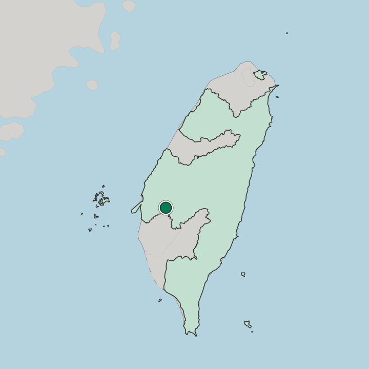 Map showing Chiayi City — In Taiwan