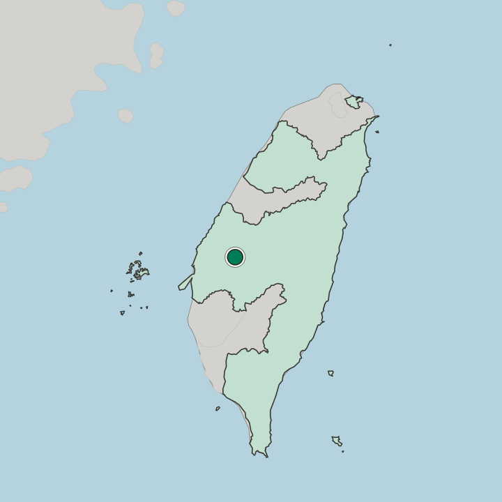 Map showing Douliu — In Taiwan