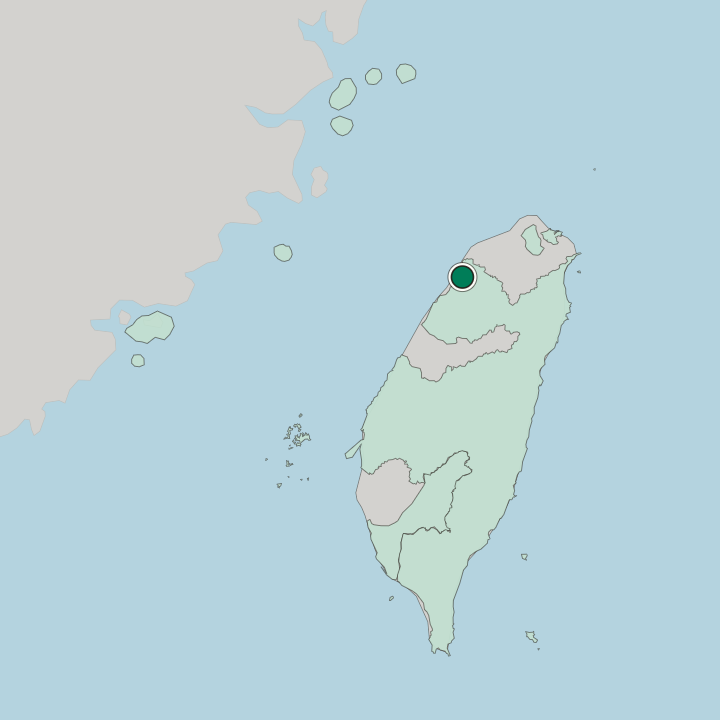 Map showing Hsinchu — In Taiwan