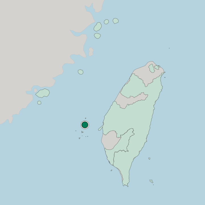 Map showing Magong — In Taiwan