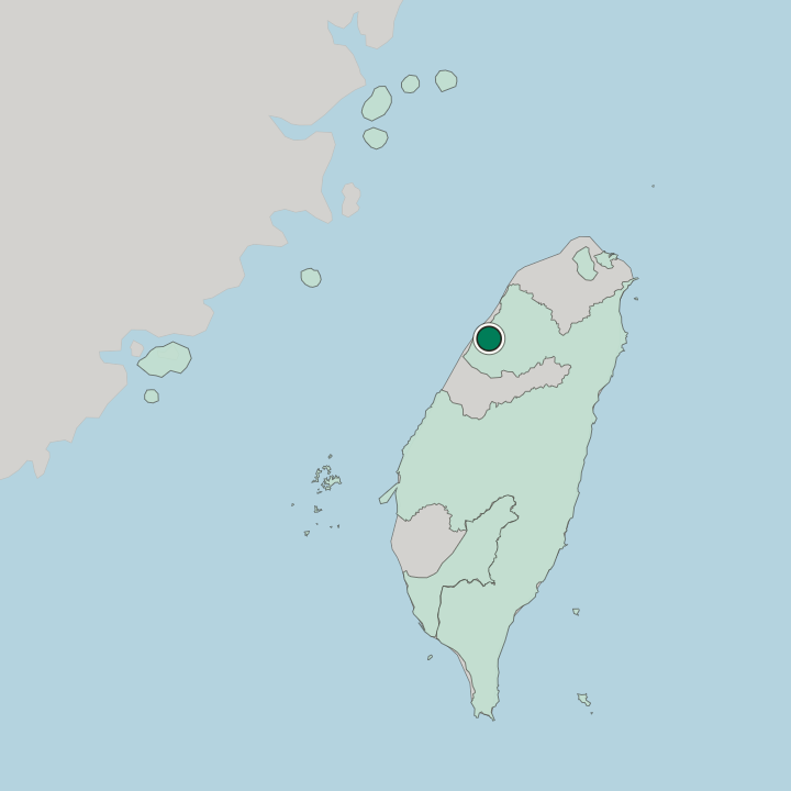 Map showing Miaoli — In Taiwan