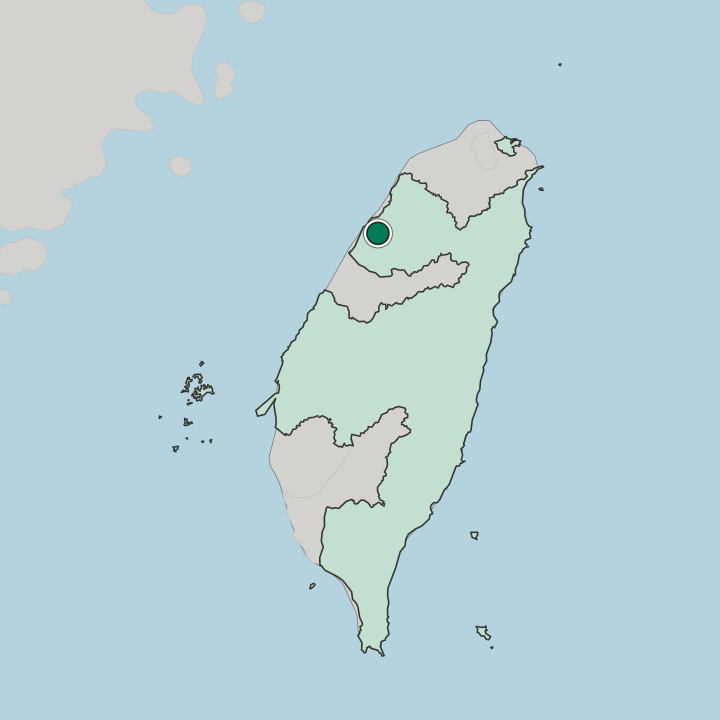 Map showing Miaoli — In Taiwan