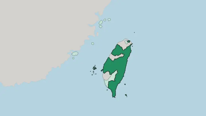 Map of Taiwan in Taiwan