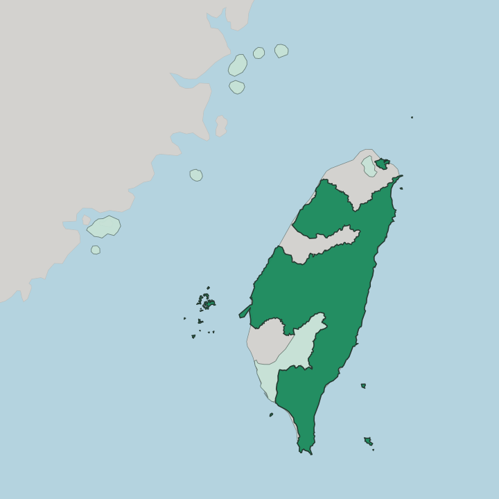 Map showing Taiwan — In Taiwan