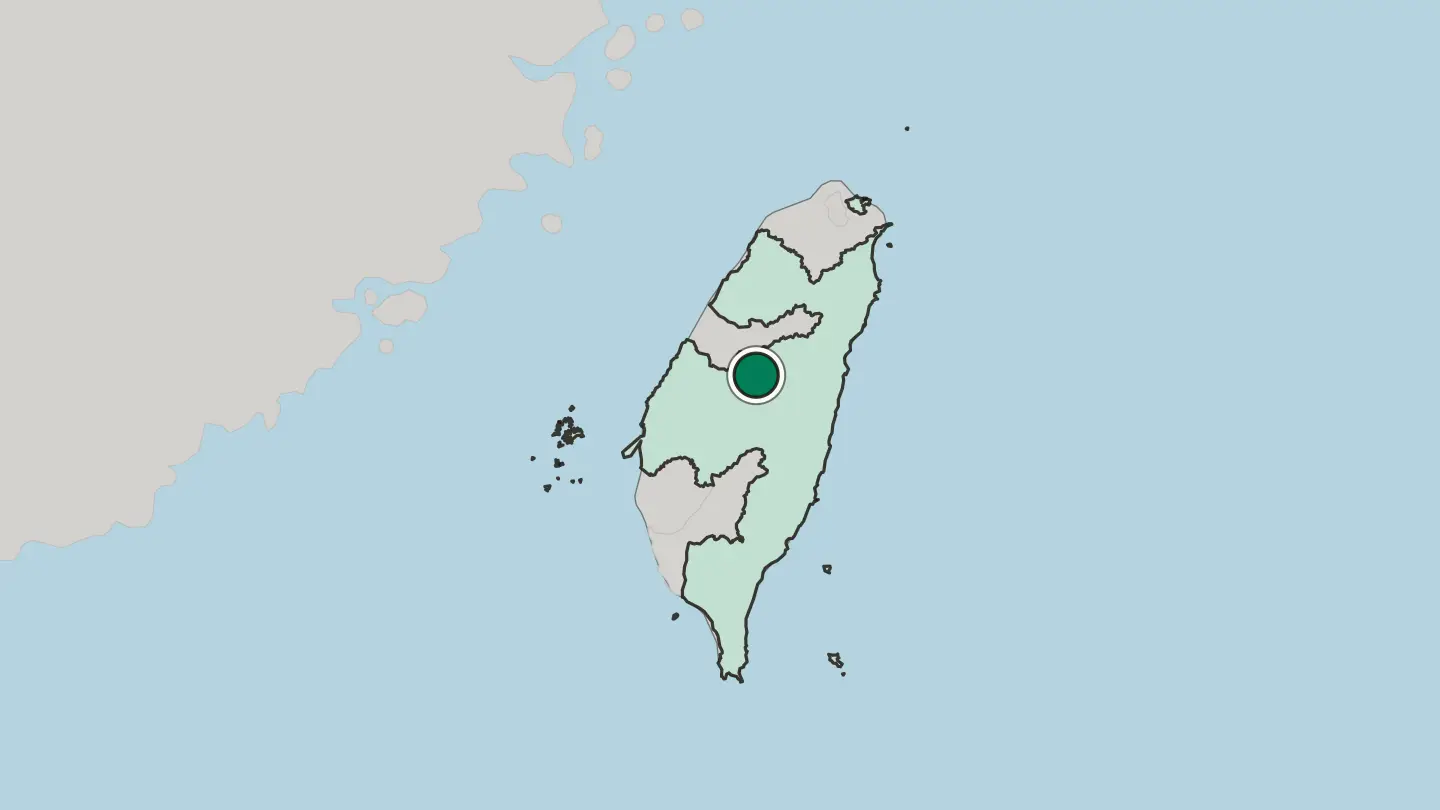 Map of Puli in Taiwan
