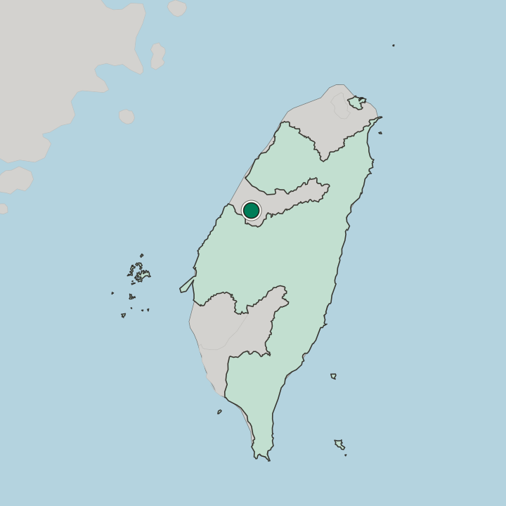 Map showing Taichung — In Taiwan