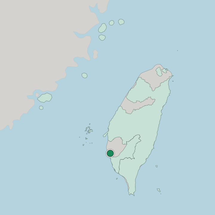 Map showing Tainan — In Taiwan