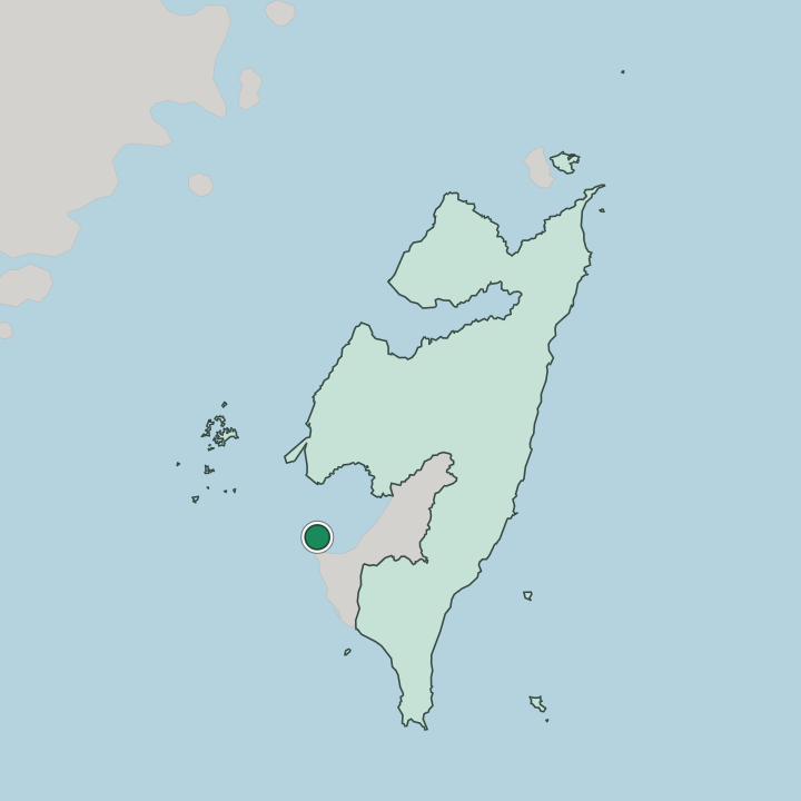 Map showing Tainan — In Taiwan