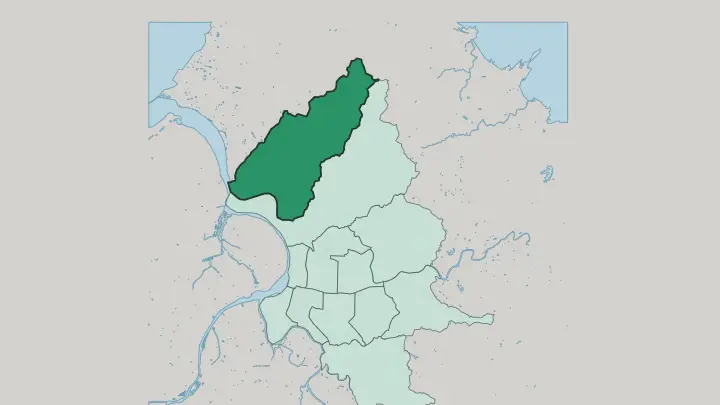 Map of Beitou District in Taipei