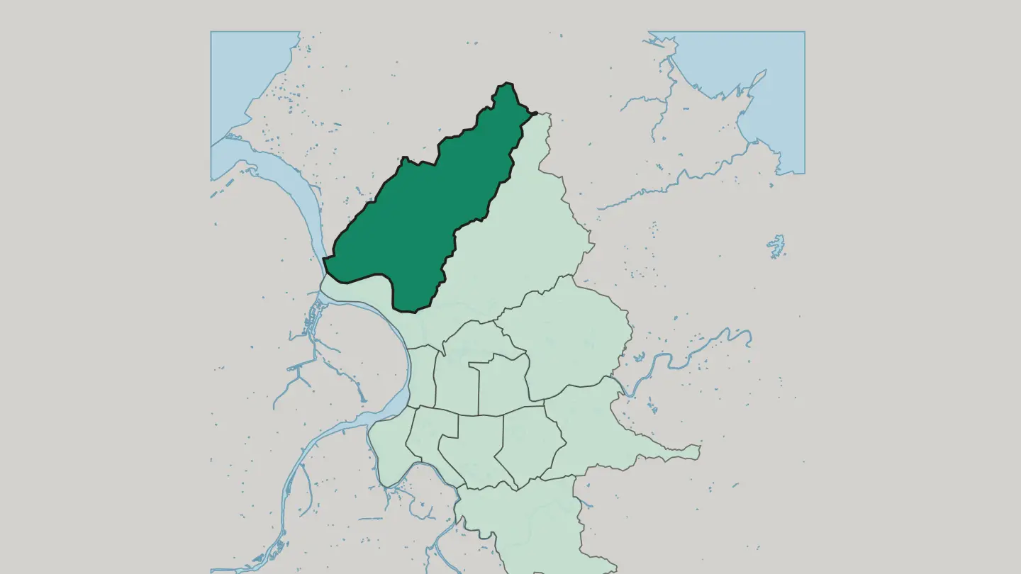 Map of Beitou District in Taipei