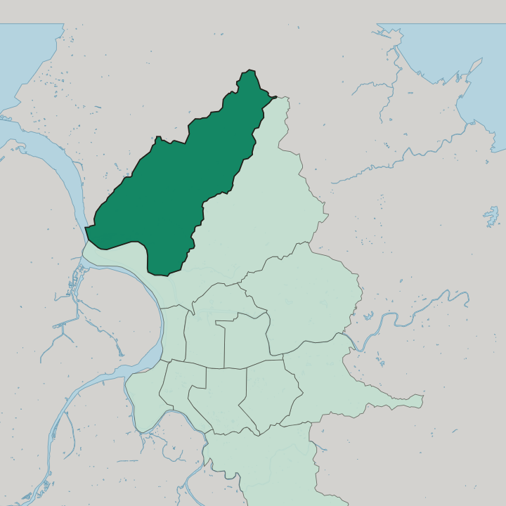 Map showing Beitou District — In Taipei
