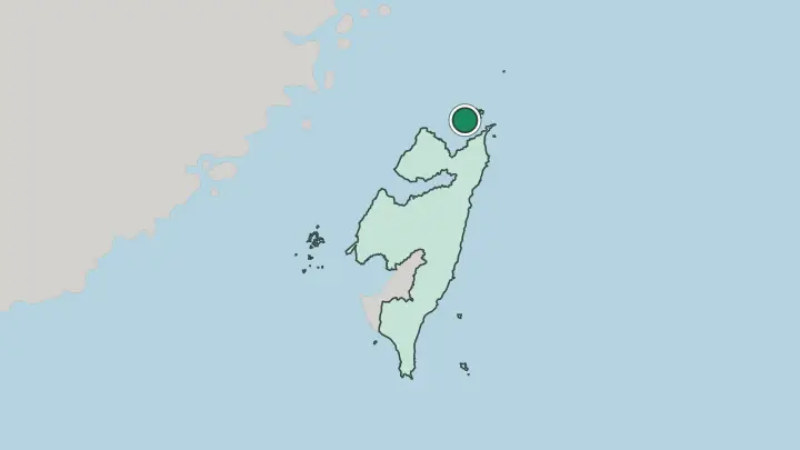 Map of Taipei in Taiwan