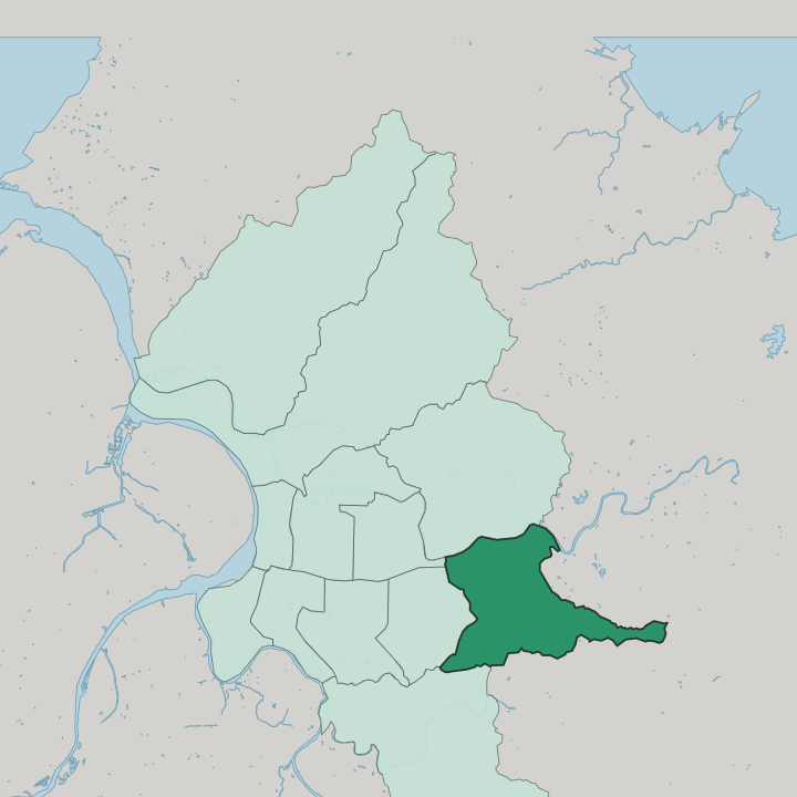 Map showing Nangang District — In Taipei