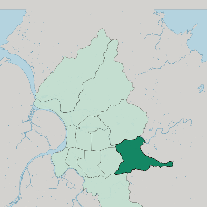 Map showing Nangang District — In Taipei