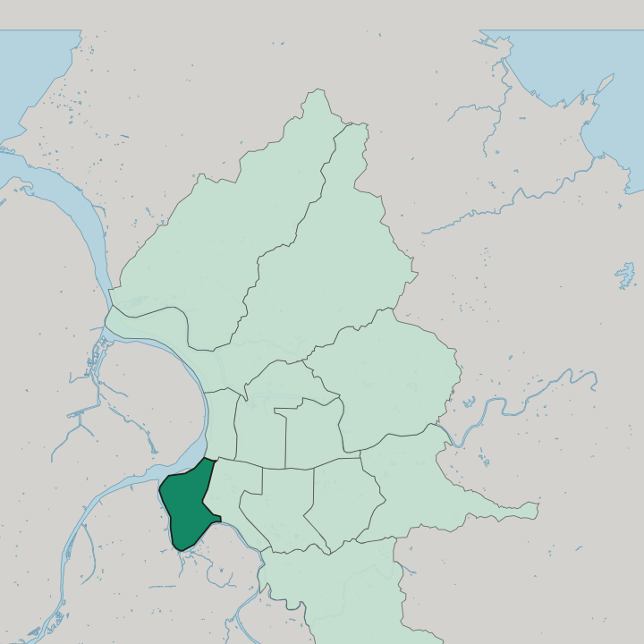Map showing Wanhua District — In Taipei