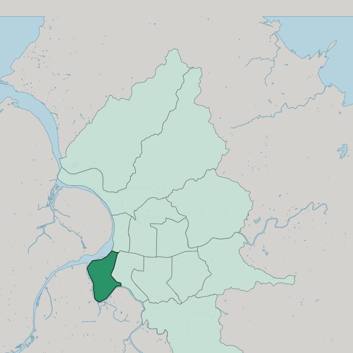Map showing Wanhua District — In Taipei