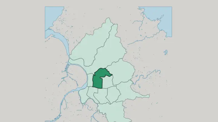 Map of Zhongshan District in Taipei