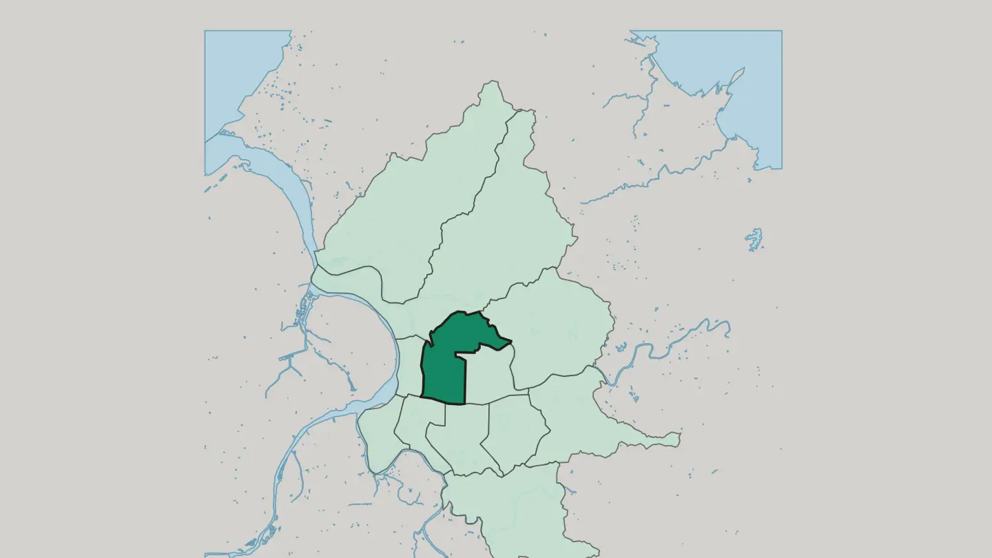 Map of Zhongshan District in Taipei