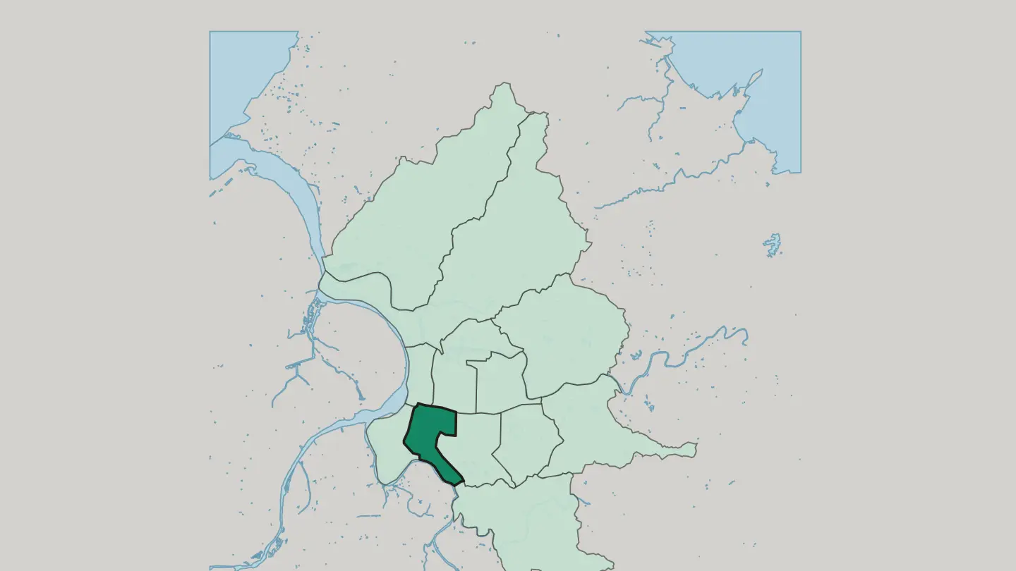 Map of Zhongzheng District in Taipei