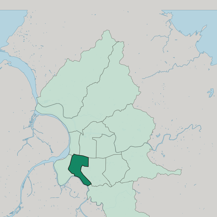 Map showing Zhongzheng District — In Taipei
