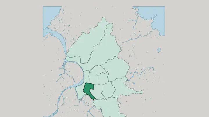 Map of Zhongzheng District in Taipei