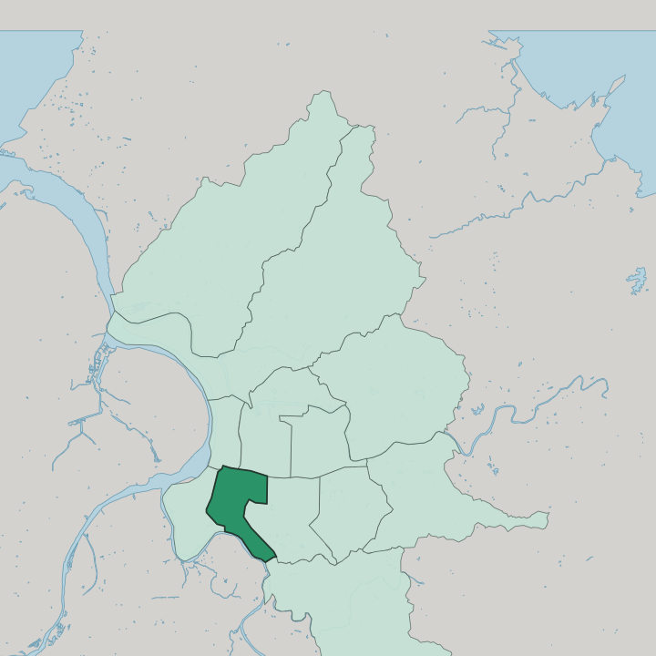 Map showing Zhongzheng District — In Taipei