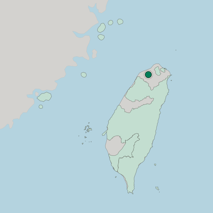 Map showing Taoyuan — In Taiwan