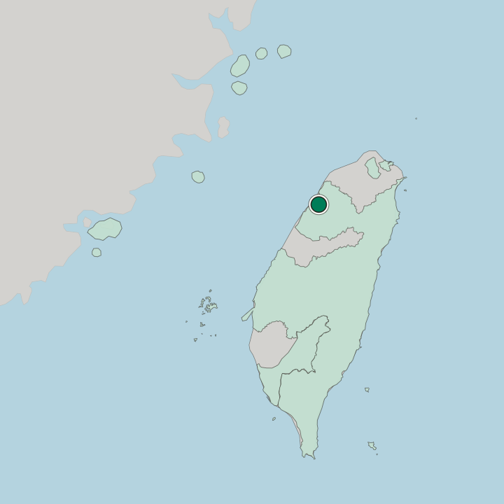 Map showing Toufen — In Taiwan