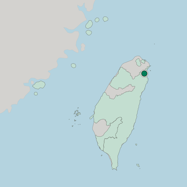 Map showing Yilan — In Taiwan