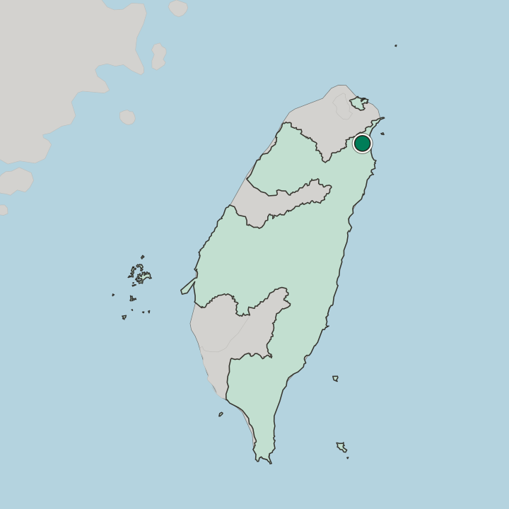 Map showing Yilan — In Taiwan