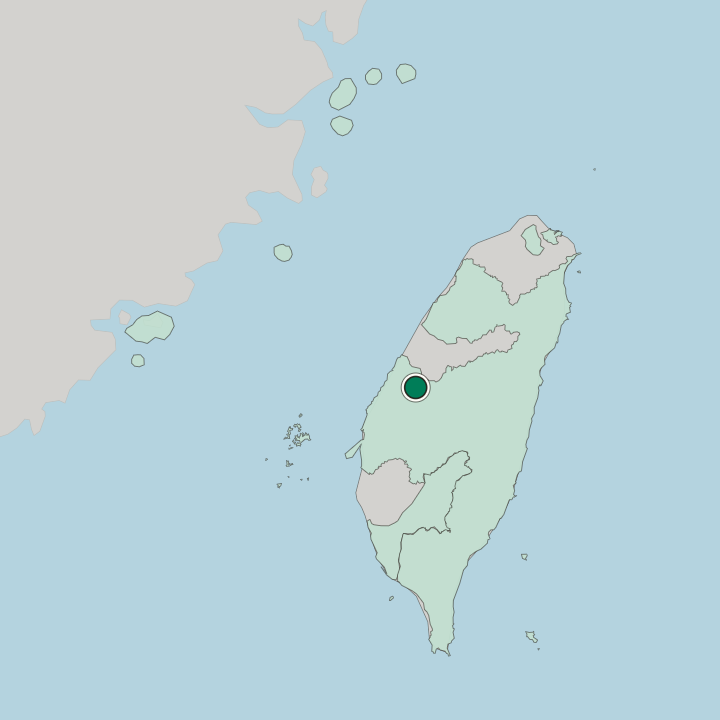 Map showing Yuanlin — In Taiwan