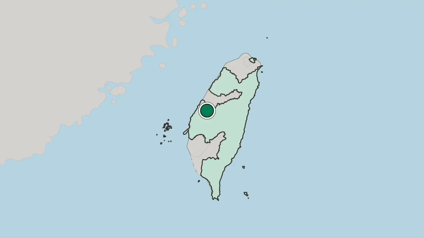 Map of Yuanlin in Taiwan