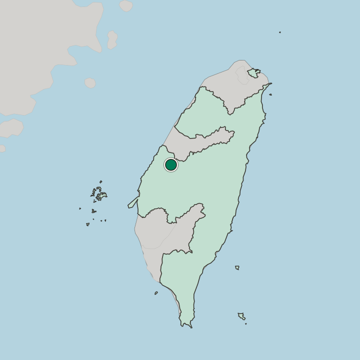 Map showing Yuanlin — In Taiwan