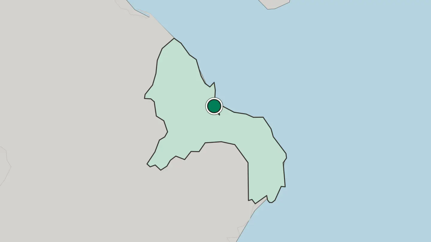 Map of Dar es Salaam in Tanzania