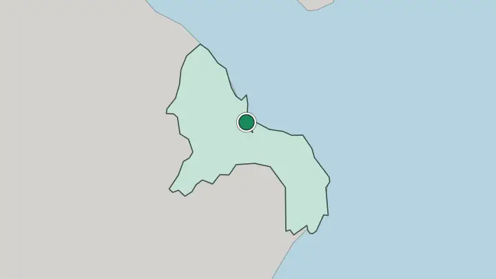 Map of Dar es Salaam in Tanzania