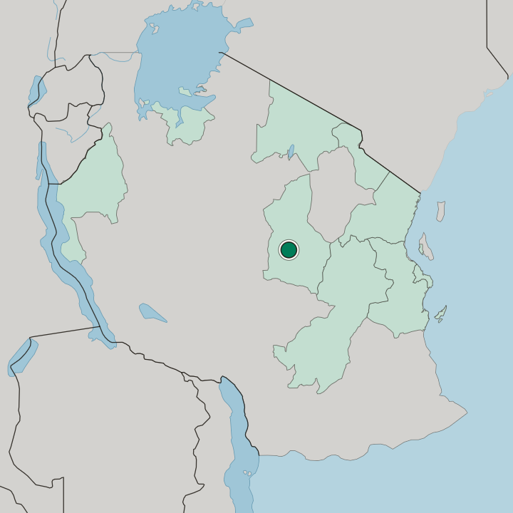 Map showing Dodoma — In Tanzania