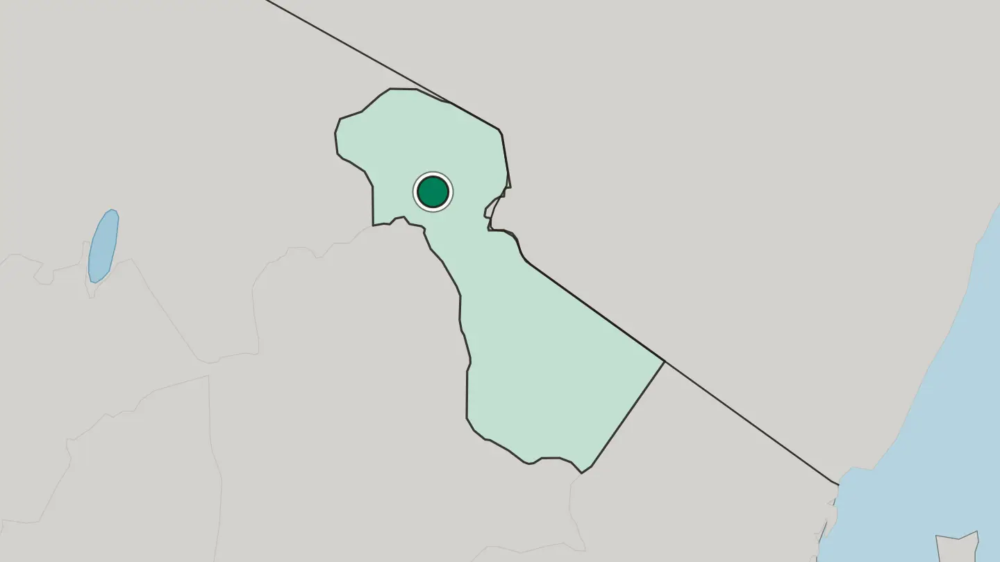 Map of Moshi in Tanzania