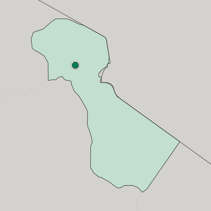 Map showing Moshi — In Kilimanjaro Region