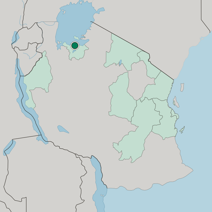 Map showing Mwanza — In Tanzania