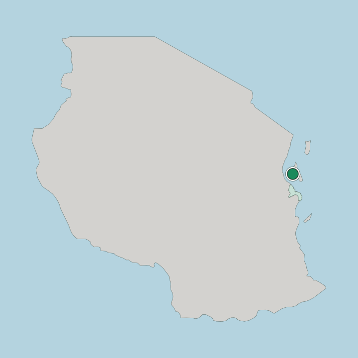 Map showing Zanzibar — In Tanzania