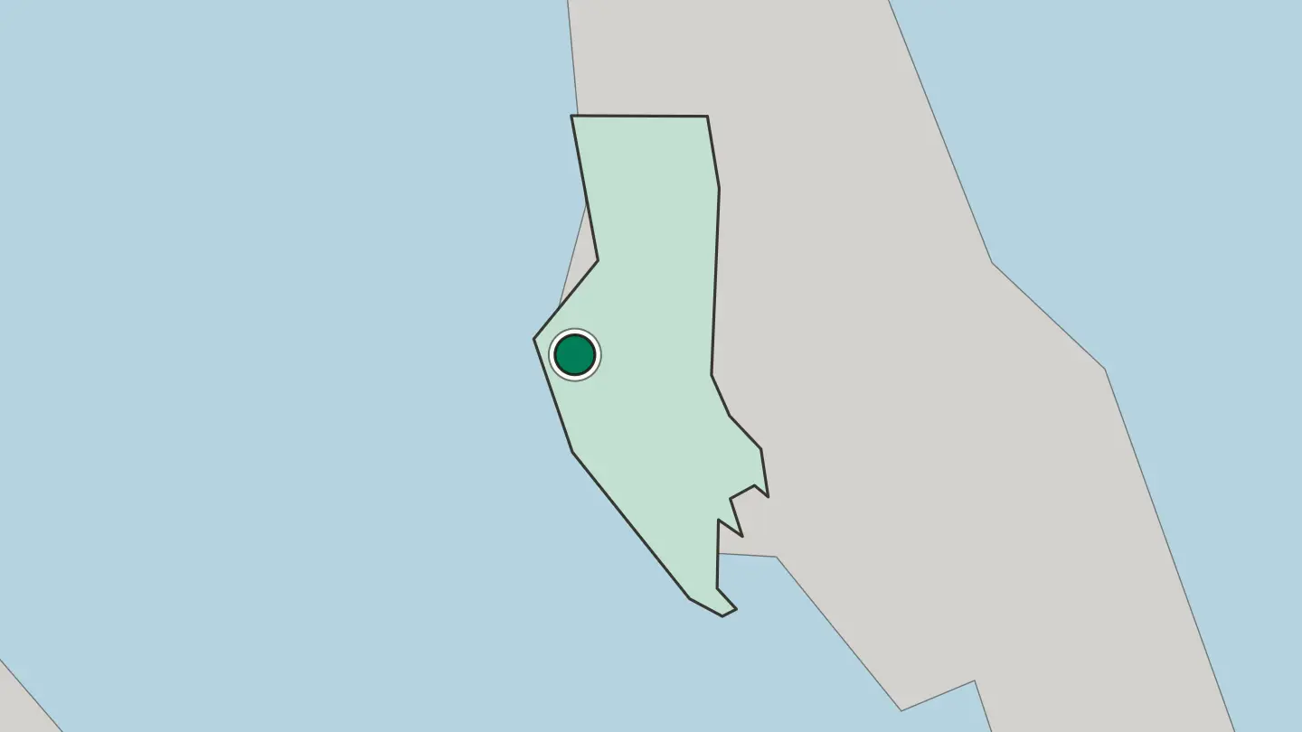 Map of Zanzibar in Tanzania